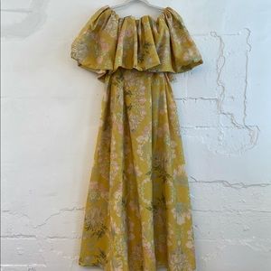H&M Concious Exclusive Yellow Floral Dress